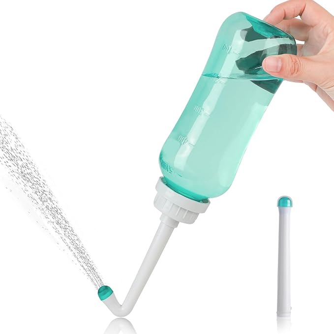 LIVE4COOL Peri Bottle for Postpartum Travel Bidet Perineal Care 16.9oz/500ml for Mom and Baby Clean,Portable Squeeze Bottle with 2 Rinse Tubes for Baby Female Menstruation Cleaning Lochia Hemorrhoids