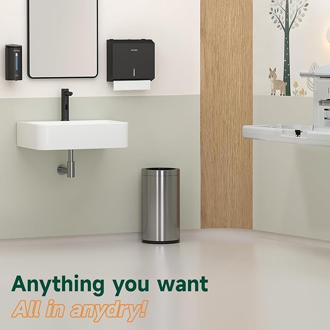 Professional 750ml Automatic Wall-Mounted Soap Dispenser with Anti-Corrosion Coating (Matte Black Stainless Steel)