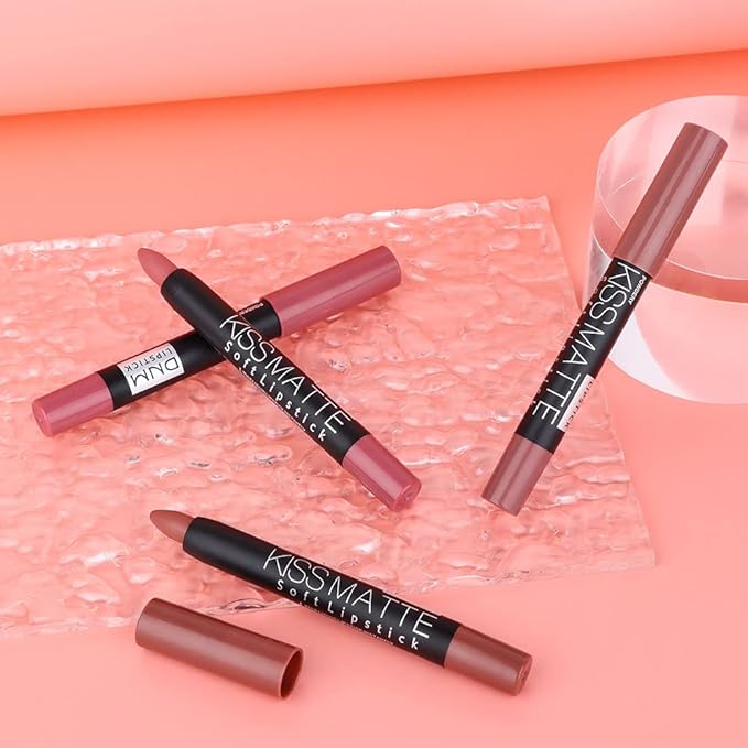 BINGBRUSH 3 Colors Longwear Lipstick Pack Set, Matte Color Stick Ultimate Lip Crayon for Makeup Collection - Nourishing Waterproof Velvet Lipgloss Lip Stain (05# 06# 09#)