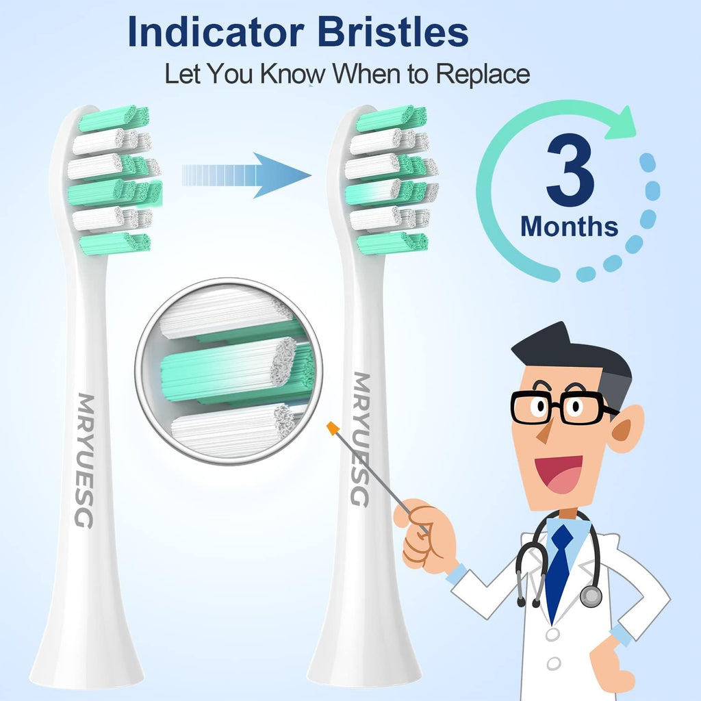 MRYUESG Toothbrush Replacement Heads Compatible with Philips Sonicare, 10 Pack, MRYUESG Electric Brush Head for Phillips Plaque Control