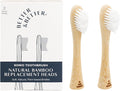 Better & Better Bamboo Sonic Toothbrush Replacement Heads | Replaceable Bamboo Sonic Brush Heads w/Soft, Plant-Based Bristles for High-Polish, Gentle Clean | Whitens Surface Stains & Removes Plaque