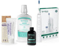 SprinJene Natural Fluoride Toothpaste for Sensitive Teeth & Gum (1 Pack) + Fluoride Free Mouthwash + Electric Toothbrush with Wireless Charger