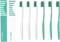 V-Cut Orthodontic Toothbrush (Mint 3 Units + White 3 Units) - Compact Head for Braces, Ergonomic Handle, Deep Cleaning, Gentle Bristles for Brackets and Wires