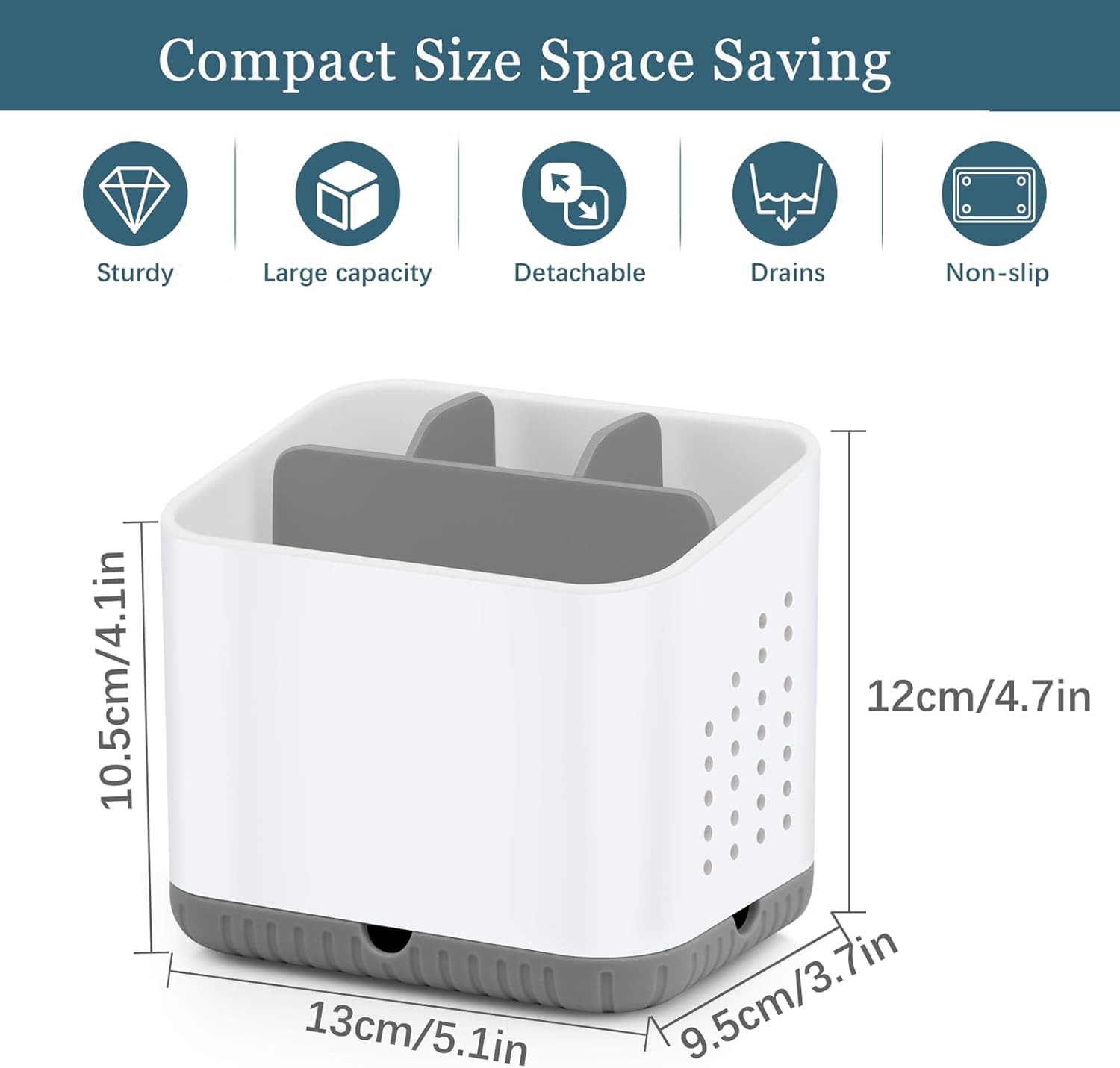 Toothbrush Holders for Bathrooms, Kids Electric Toothbrush and Toothpaste Holder, 4 Slots Tooth Brushing Holder for Bathroom Countertop Organizer and Storage, Bathroom Accessories (Grey)