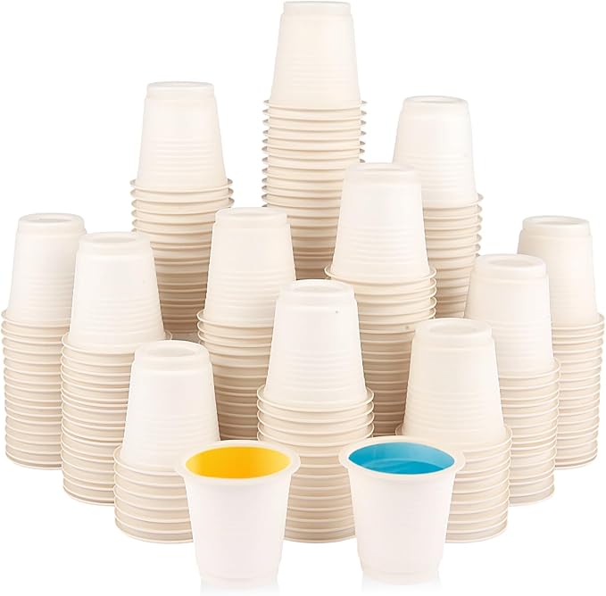 3 oz 300 Pack Compostable Disposable Bathroom Mouthwash Cups, A Great Replacement for Paper Ones,Used for Mini Snack,Hot/Cold Drinking Cup For Party Picnic Office
