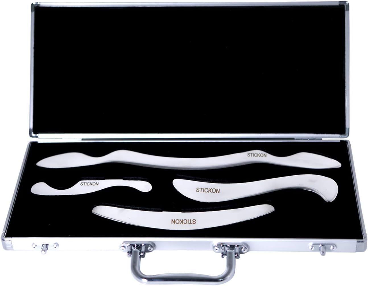 STICKON Stainless Steel Gua Sha Scraping Massage Tool Set IASTM Tools Great Soft Tissue Mobilization Tool (N Shape)
