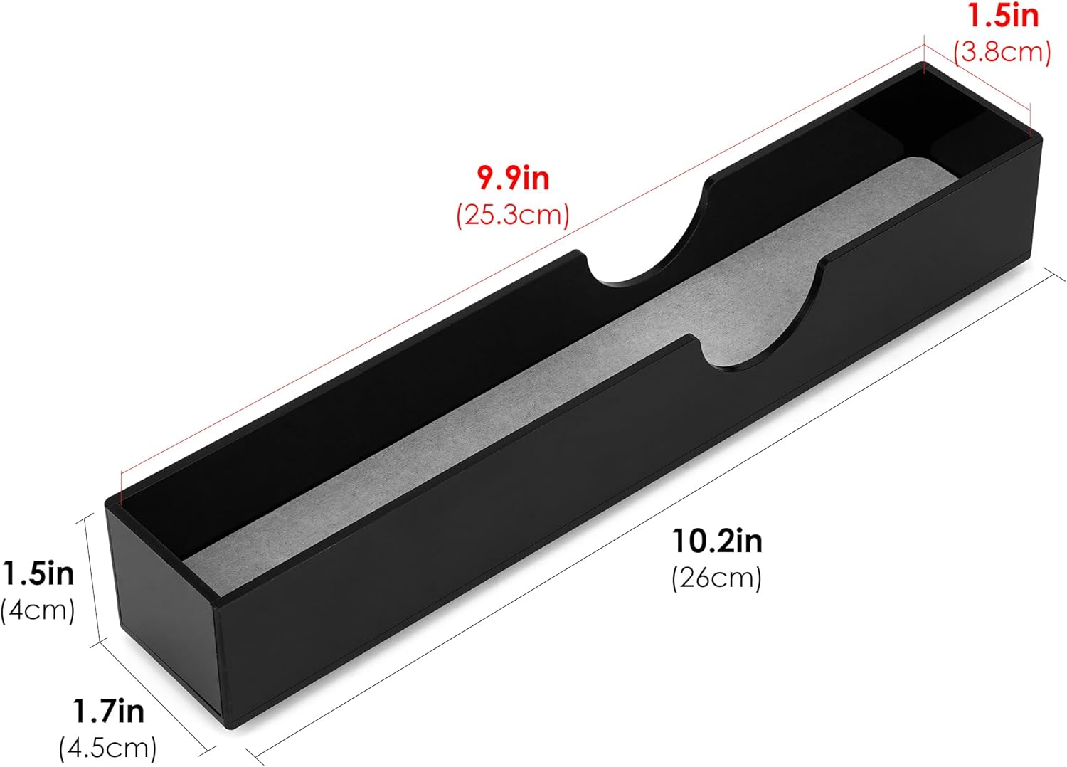 Acrylic Electric Toothbrush Holder with Diatomite Drying Stone, Bathroom Drawer Organizer with Drainage Hole for Tooth Brush, Compatible with Philips, Oral-B (Black)