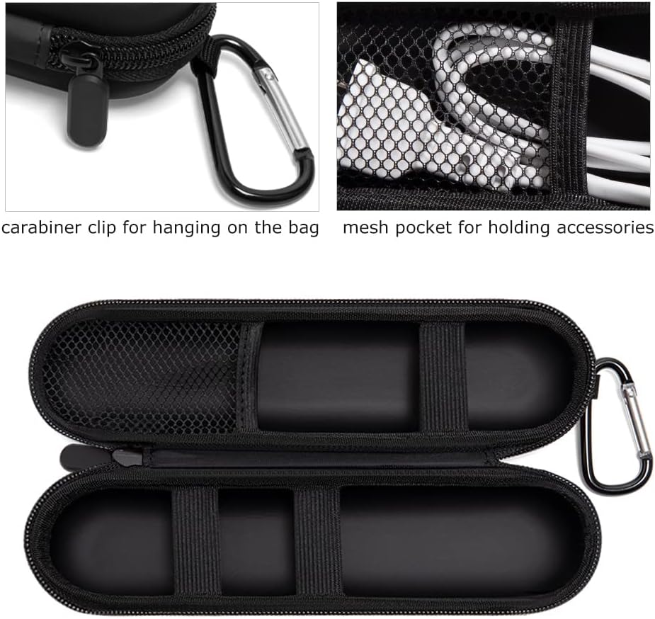 Nincha Electric Toothbrush Travel Case Compatible with Oral-B/Philips Sonicare/Colgate/Reach, and Most Electric Toothbrush, Includes 2 Universal Toothbrush Covers (Black Case + Brown Covers)