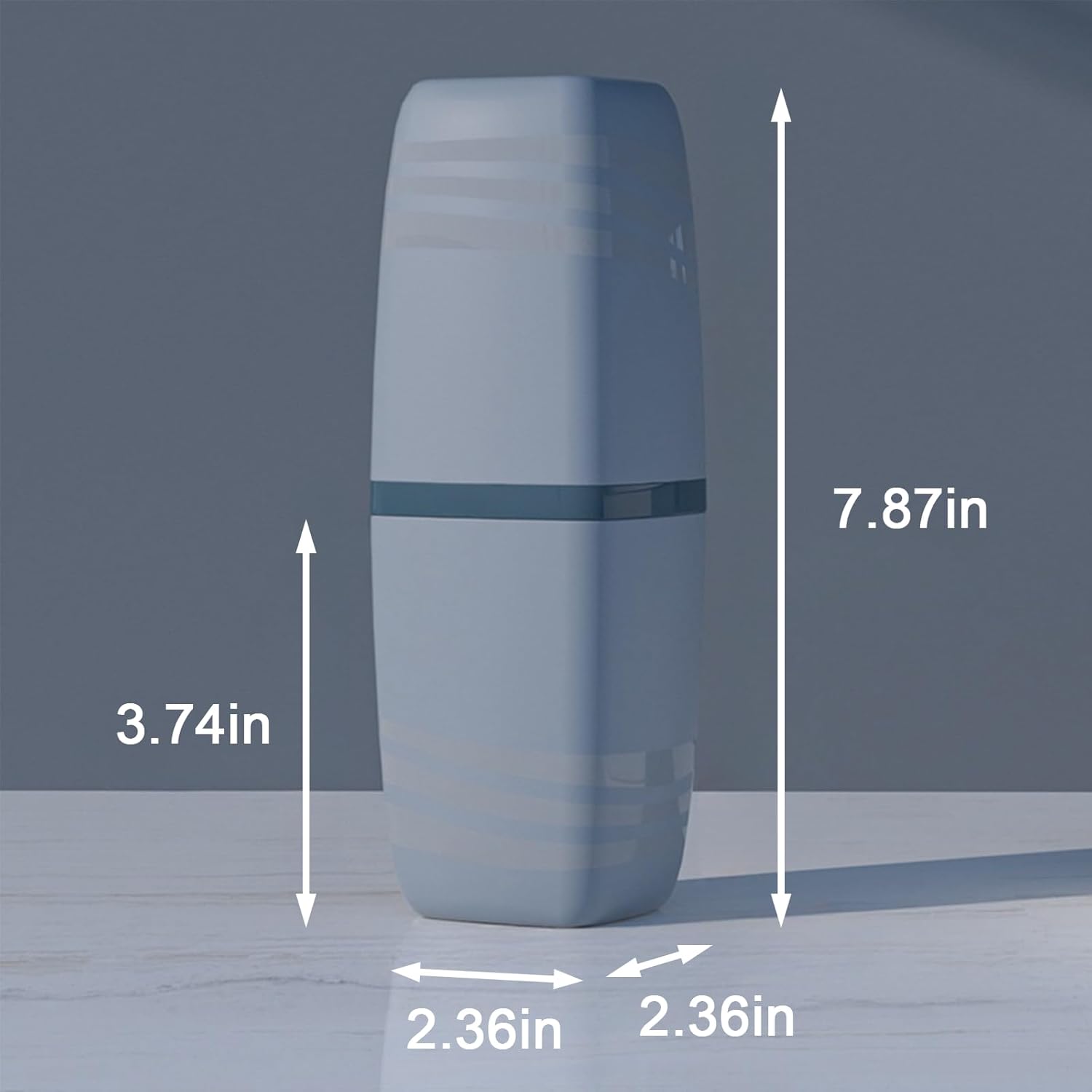 2PCS Blue Toothbrush Travel Case，Portable Multifunctional Toothbrush Holder，Travel Toothbrush Holder with Cover for Trip/Bathroom/Camping