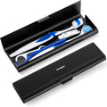 Wider Aluminum Toothbrush Travel Case, Portable Travel Toothbrush Holder, Durable Manual Toothbrush Box Container for Traveling, Bathroom, Camping, Business Trip, Black