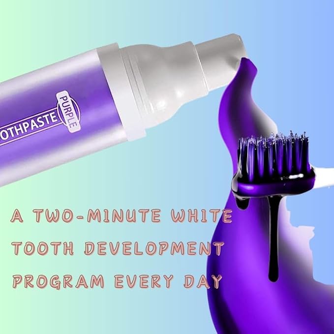 Purple Toothpaste for Teeth Whitening, Purple Toothpaste, Purple Teeth Whitening Toothpaste, Colour Correcting Toothpaste for Teeth whitening, Teeth Whitener