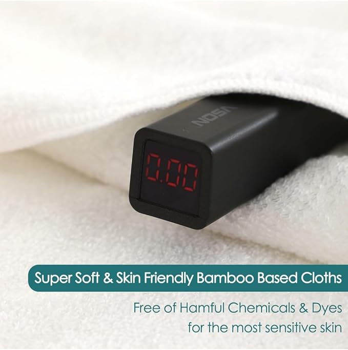 Baby Washcloths, Made from 100% Viscose from Bamboo - Ultra Soft Absorbent Newborn Bath Face and Body Towels - Reusable Baby Wipes for Delicate Skin, Make-Up Remover 10" x 10" - 6 Pack, White