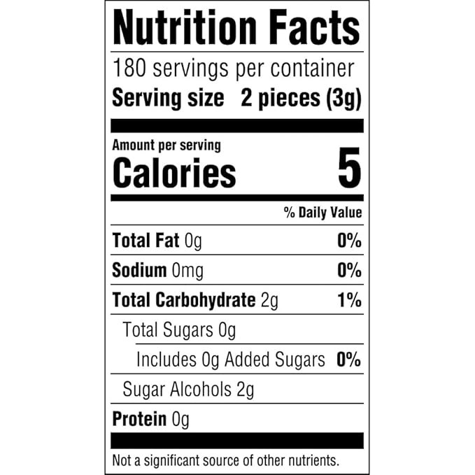 ECLIPSE Chewing Gum Sugar-Free - Spearmint Sugarfree Gum, Zero Sugar Candy Bulk Pack Box, 60 Count (Pack of 6)