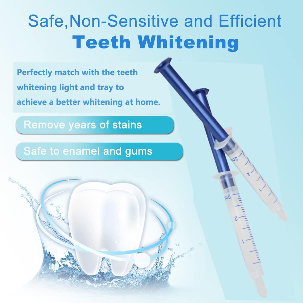20 PCS 3ML Teeth Whitening Gel Refills 35% CP Bleaching Gel, Tooth Whitener Gel Syringes Kit