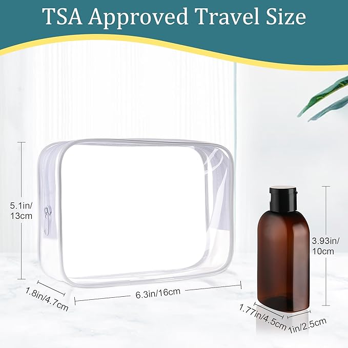 Cosywell Travel Shampoo Bottles 4pcs 3.4oz TSA Approved for Toiletries - Leak Proof Empty Lotion Containers With Flip Cap - Small Plastic Squeeze Bottles