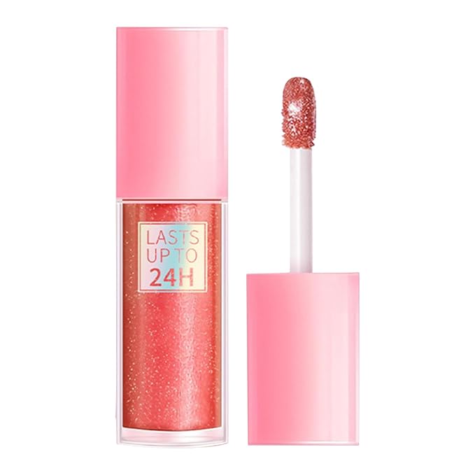 Shimmery Lip Gloss - Glossy Moisturizing Plumper, Glitter Shine, Hydrating Balm With Applicator | High Shine For Full Luscious Lips, Lightweight Oil Smooth Care, Non Sticky Tint Party Daily Makeup
