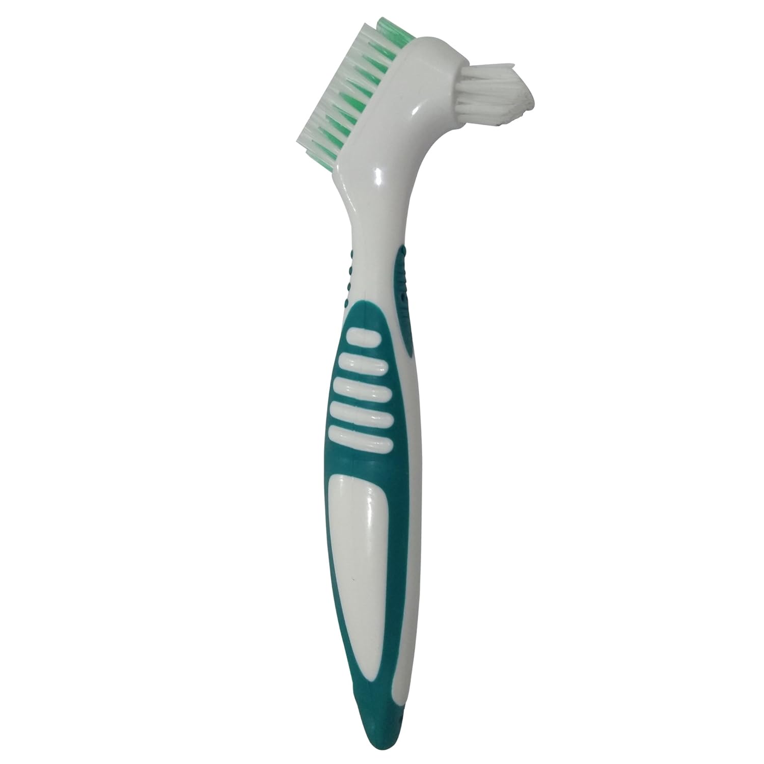 2-Pack Denture Cleaning Brush Set- Hygiene Denture Cleaner Set for Denture Care- Top Denture Cleanser Tool w/ Multi-Layered Bristles & Rubber Handle