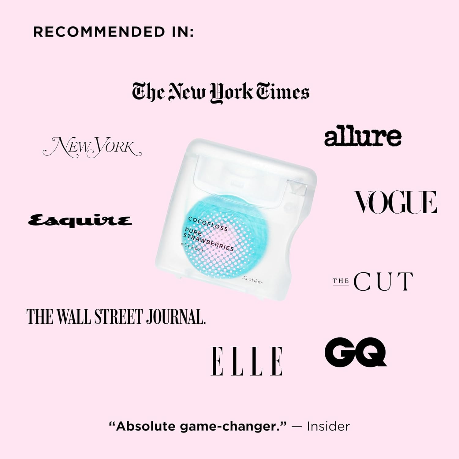 Cocofloss Woven Dental Floss, Dentist-Designed Oral Care, Strawberry Scent, Waxed, Expanding, Kid-Friendly String Floss with Coconut Oil, 3 Spools (33 yd Each)