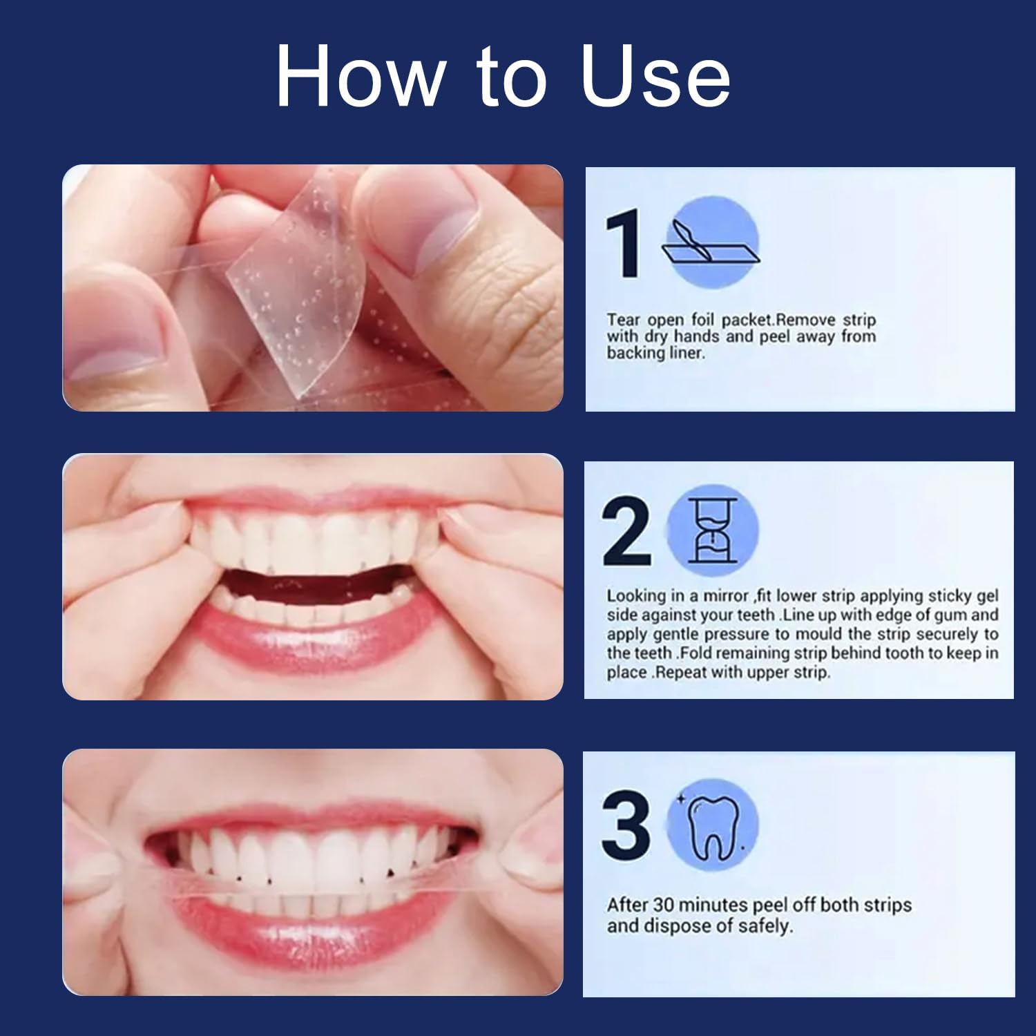 Teeth Whitening Strips,Enamel Safe, 28 Strips for Sensitive Teeth,Professional and Natural Teeth Whitening Kit,14 Treatments