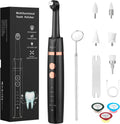 Tooth Polisher - SIQUER Plaque Remover for Teeth Whitening Dental Tools Electric Tartar Polishing Teeth Cleaning Kit with LED Light 5 Speed Modes with 5 Replacement Brush Heads (Black)