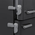 2 Pack Child Proof Fridge Lock, Baby Safety Refrigerator & Freezer Door Lock for Toddlers, Kids & Pets, One-Hand Operation, Strong Adhesive, No Tools or Drilling Needed, Gray