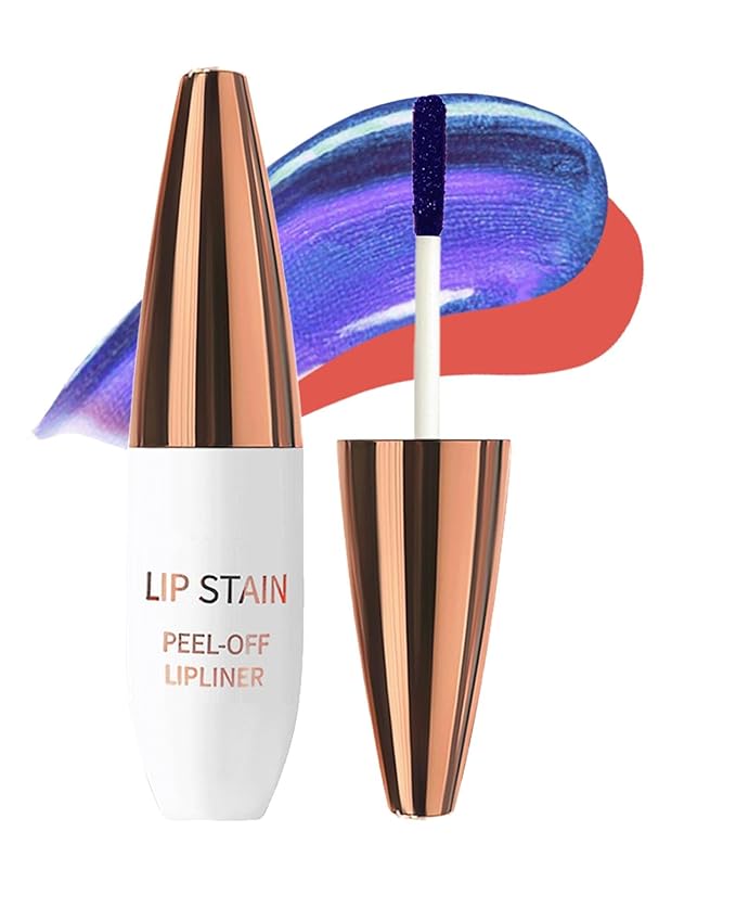 Lip Stain Peel Off, Waterproof Long Lasting Qiciy Tattoo Lip Gloss Color Peel Off Lips Tint Stain, Transfer-Proof Matte Tinted Lips Liner, High Pigmented Tattoo Lipstick Women Makeup-06 Warm Orange