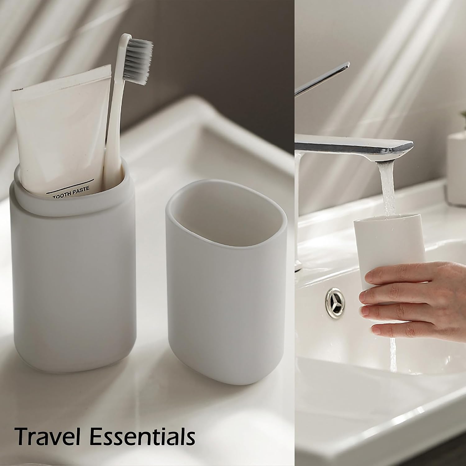 Toothbrush Travel Case，Portable Travel Toothbrush Holder，Toothbrush and Toothpaste Container for Traveling, Camping, Business Trip and School, Outdoor（1Pack）