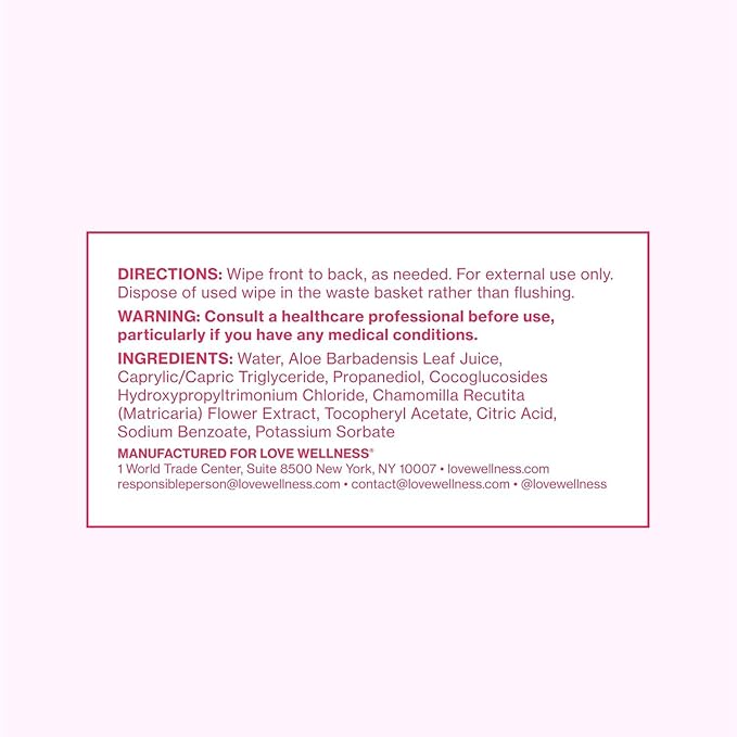 Love Wellness pH Balancing Wipes for Women | Fragrance-Free | Vulva Cleanser for Balanced pH, Intimate Health & Hygiene | Non-Irritating with Aloe Vera for Sensitive Skin | Travel Size | 3-Pack