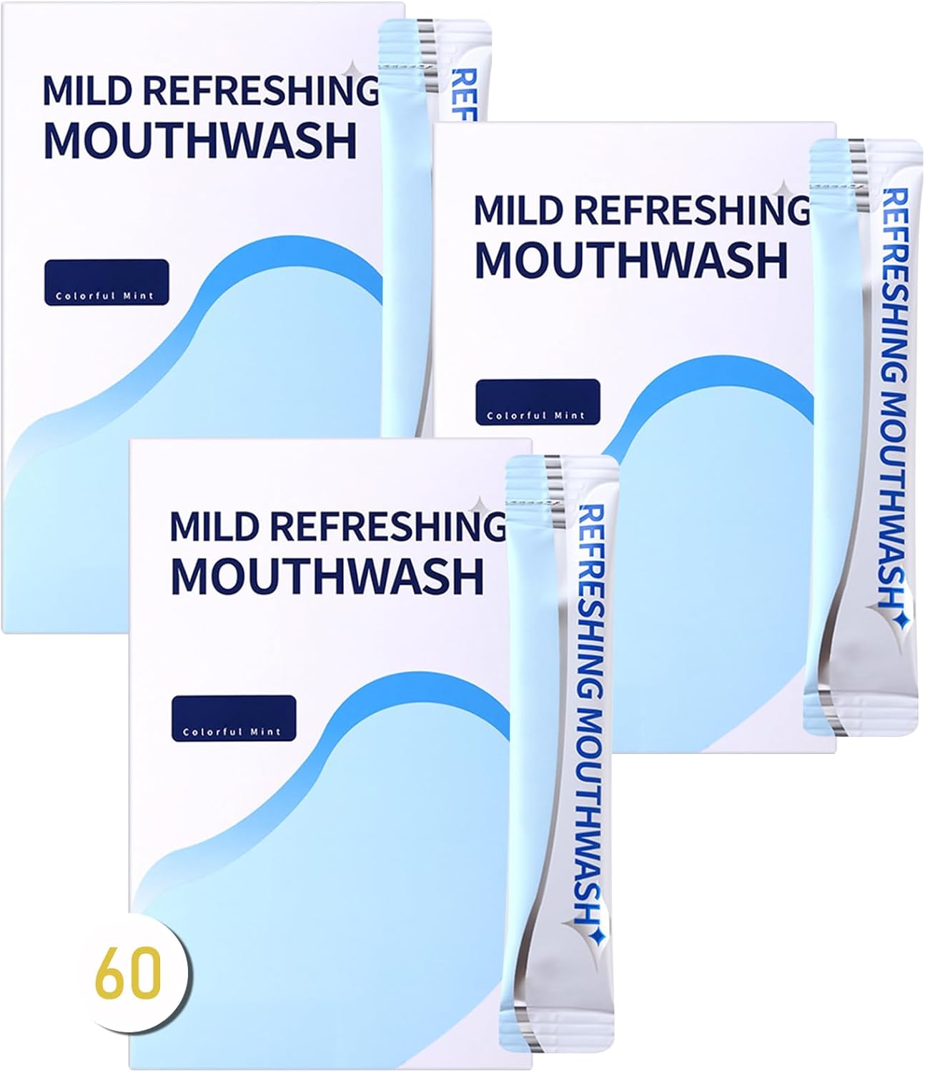 60PCS Travel Size Mouthwash,Portable Mini Mouthwash,Long-Lasting Freshness Travel Mouth Wash for Oral Care A48