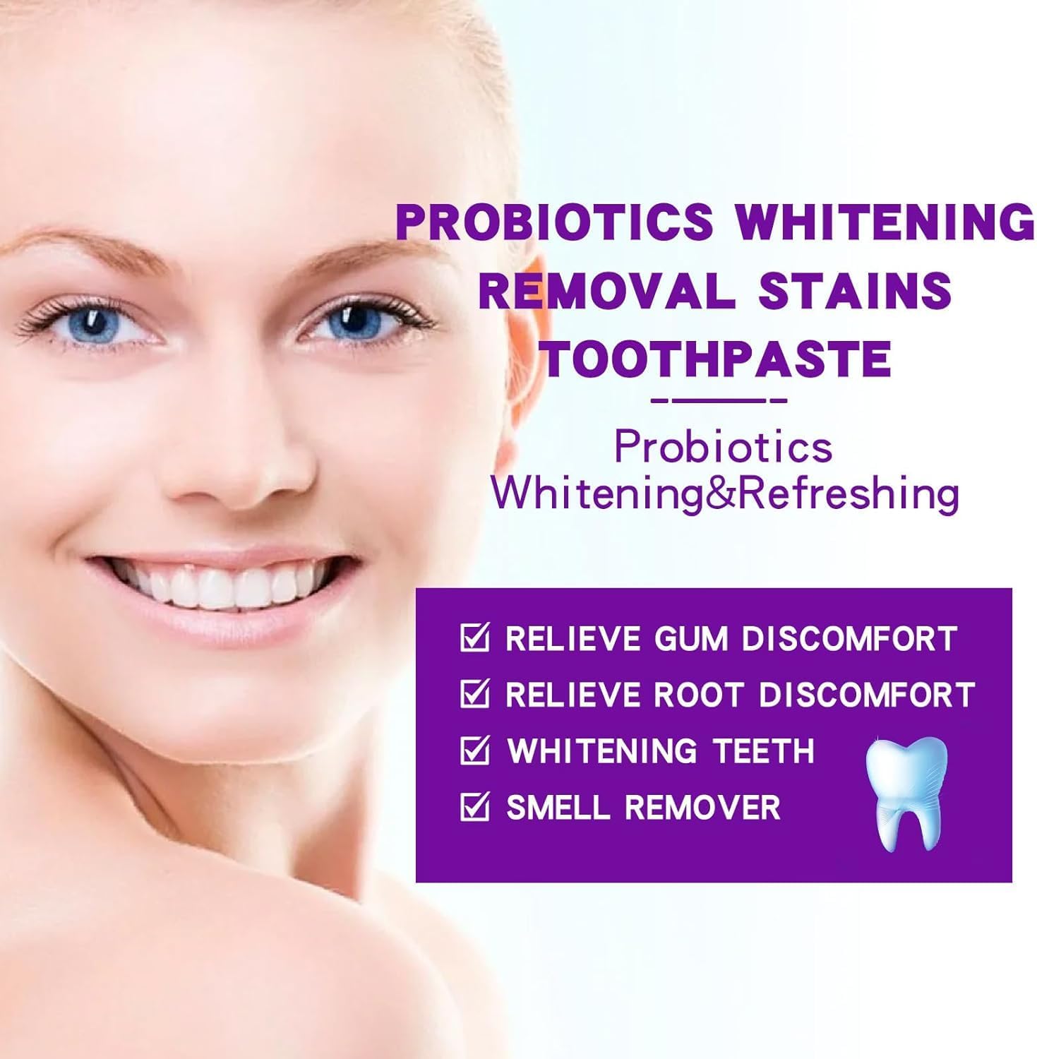 2 Pcs SP-6 Probiotic Whitening Toothpaste, Fresh Breath Deep Cleaning Care Gum Health.