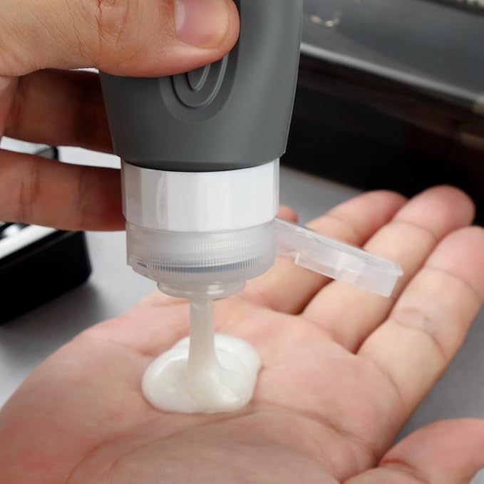 16 Pack Travel Bottles - Silicone Toiletries Containers, Leak Proof Refillable Shampoo & Conditioner Essentials