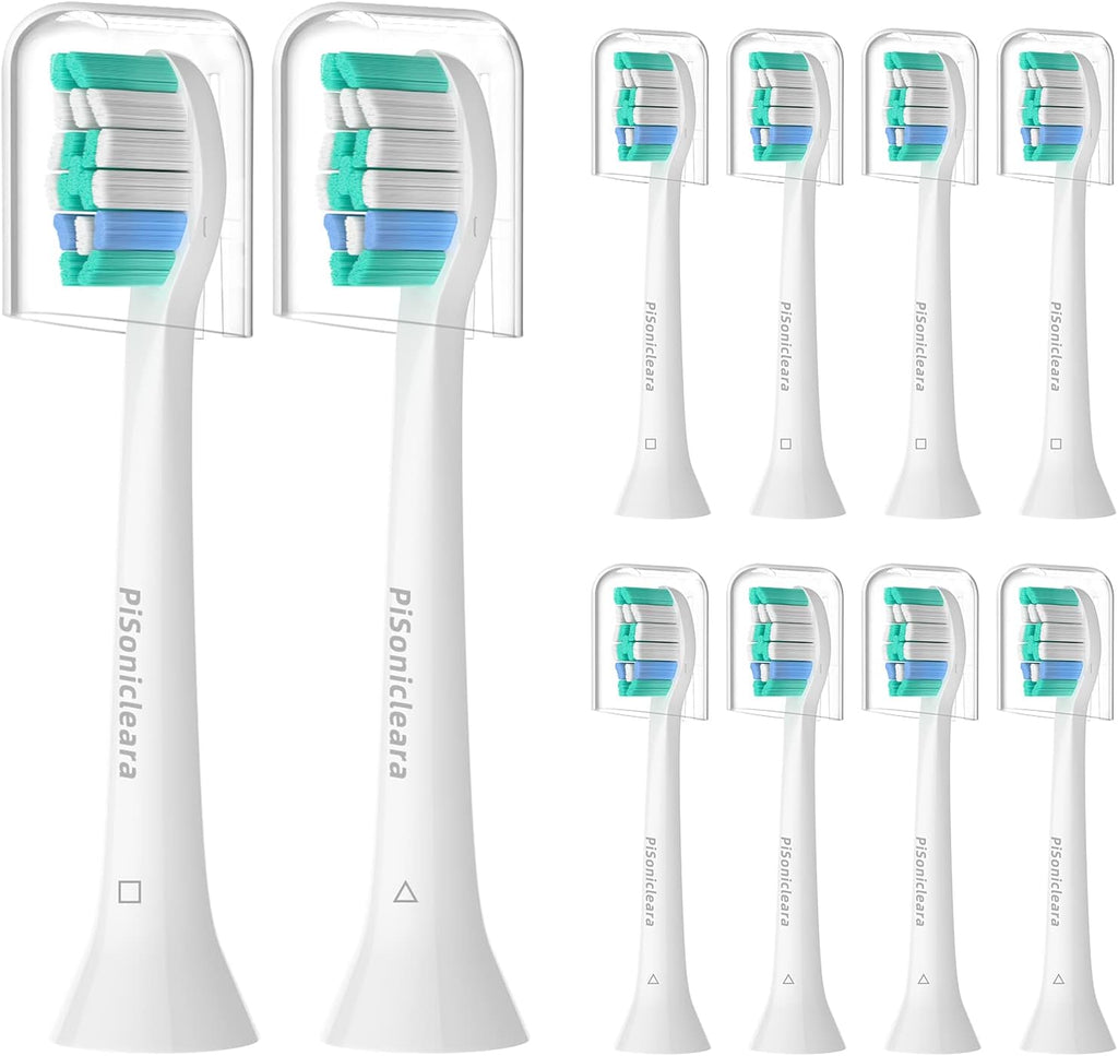 Replacement Toothbrush Heads(10 Pack) Compatible with Philips Sonicare Brush Heads for Hx6920, 4100 2 Series, HX9023 Hx6240 Hx6610 Snap on Electric Tooth Brush Refill