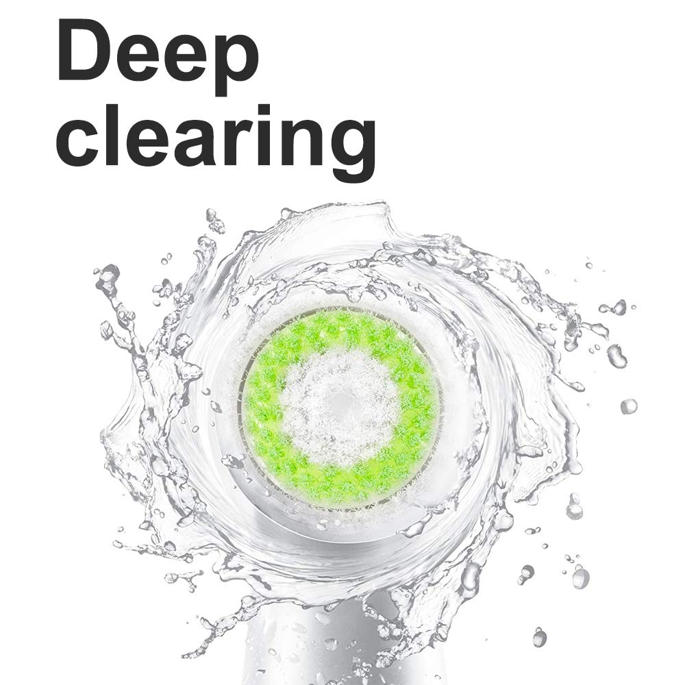 Brush Head Replacements Compatible with Clarisonic Mia 1, Mia 2, Mia Fit, Alpha Fit, Smart Profile Uplift and Alpha Fit (4Packs(Blue+Black+Green+Pink)) (4 Pack)