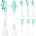 Replacement Toothbrush Heads Compatible with Philips Sonicare Electric Brush and More Click-on Handles 8 Pack White