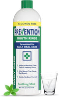 Prevention Daily Care Alcohol-Free Mouthwash, Hydrogen Peroxide Teeth Whitening with Soothing Fresh Mint for Bad Breath Treatment, Fluoride-Free Gum Care Oral Mouth Rinse 16 oz 1 Pack