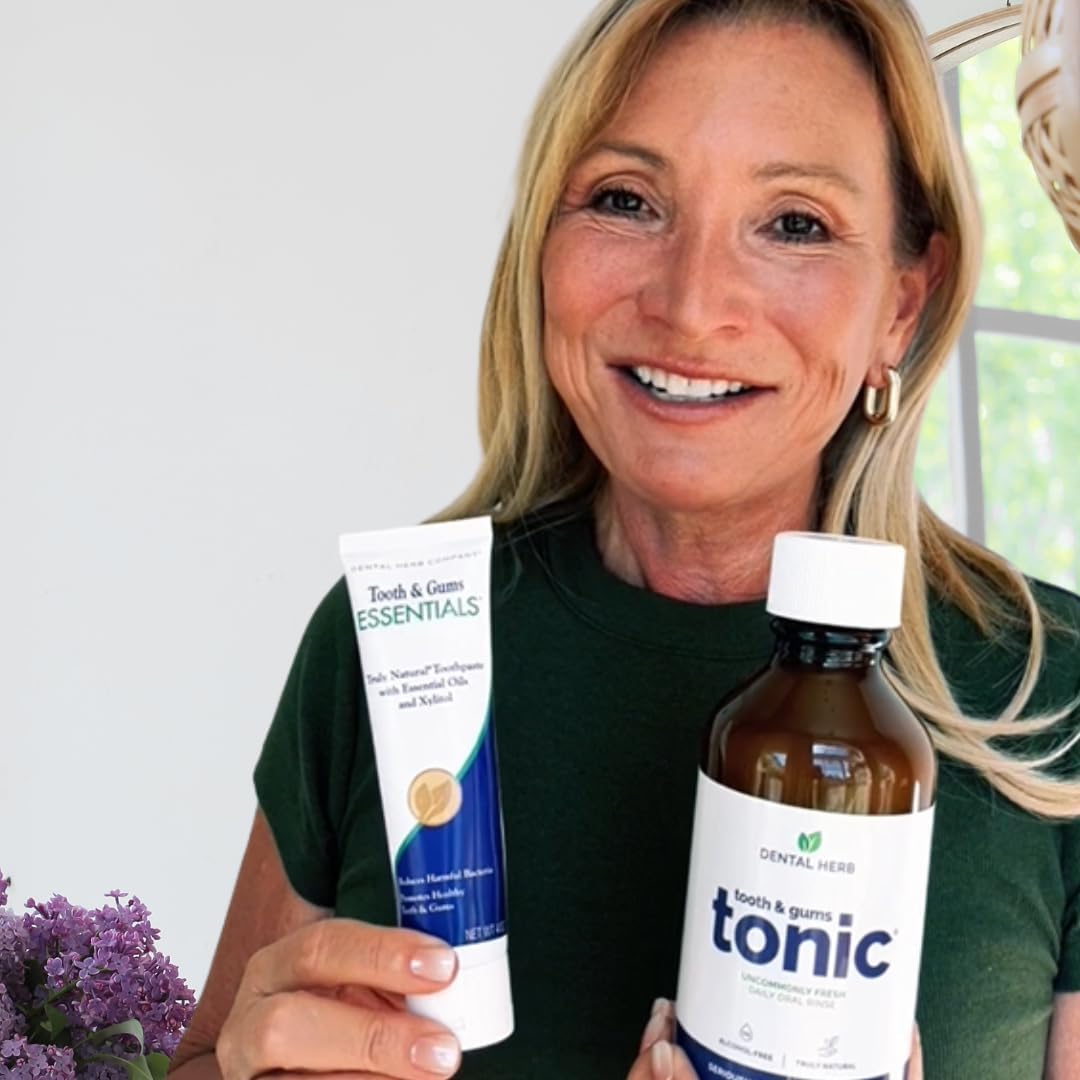 Healthy Gums Starter Kit – Tooth & Gums Tonic (18 oz) + Essentials Toothpaste | Fluoride-Free, Alcohol-Free, Vegan, Plant-Powered Oral Care by Dental Herb Company