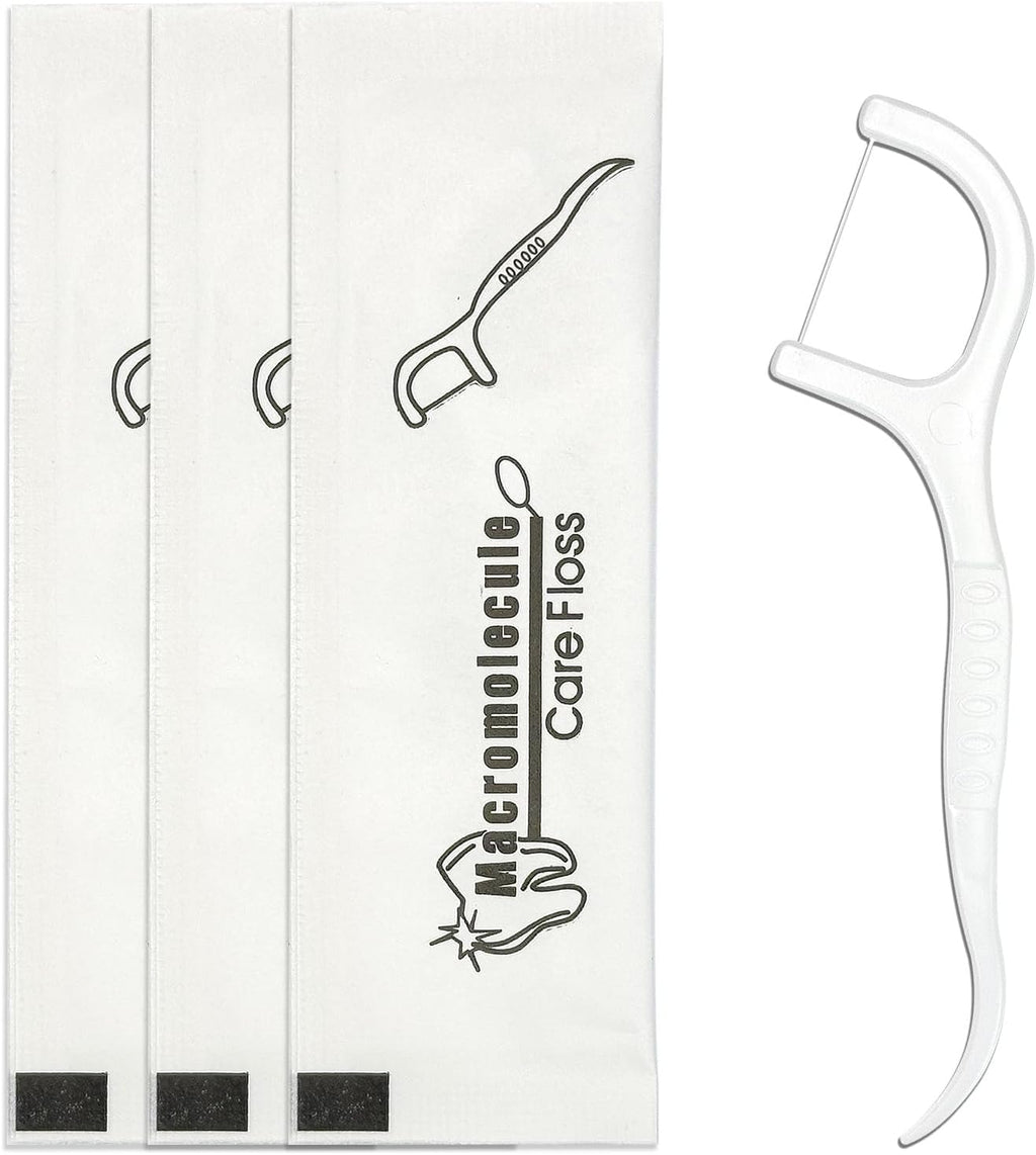 500 pcs Dental Flossers Each Individually Wrapped, Floss Singles Bag, Travel Hotel Restaurant Office Car Dental Floss Picks Oral Care Teeth Clean Flat Wire