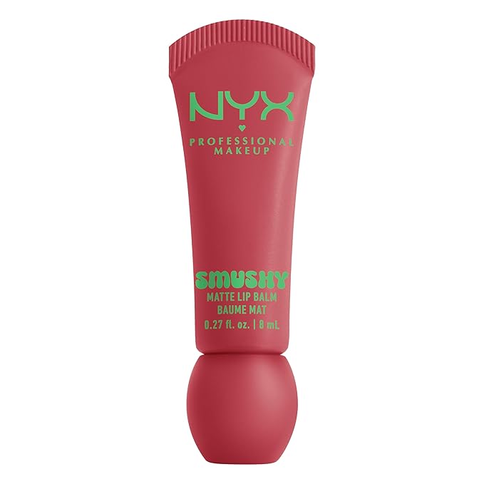 NYX PROFESSIONAL MAKEUP Smushy Matte Lip Balm, Tinted Lip Moisturizer with Soft, Matte Finish - Snuggle SZN (Blush Nude)