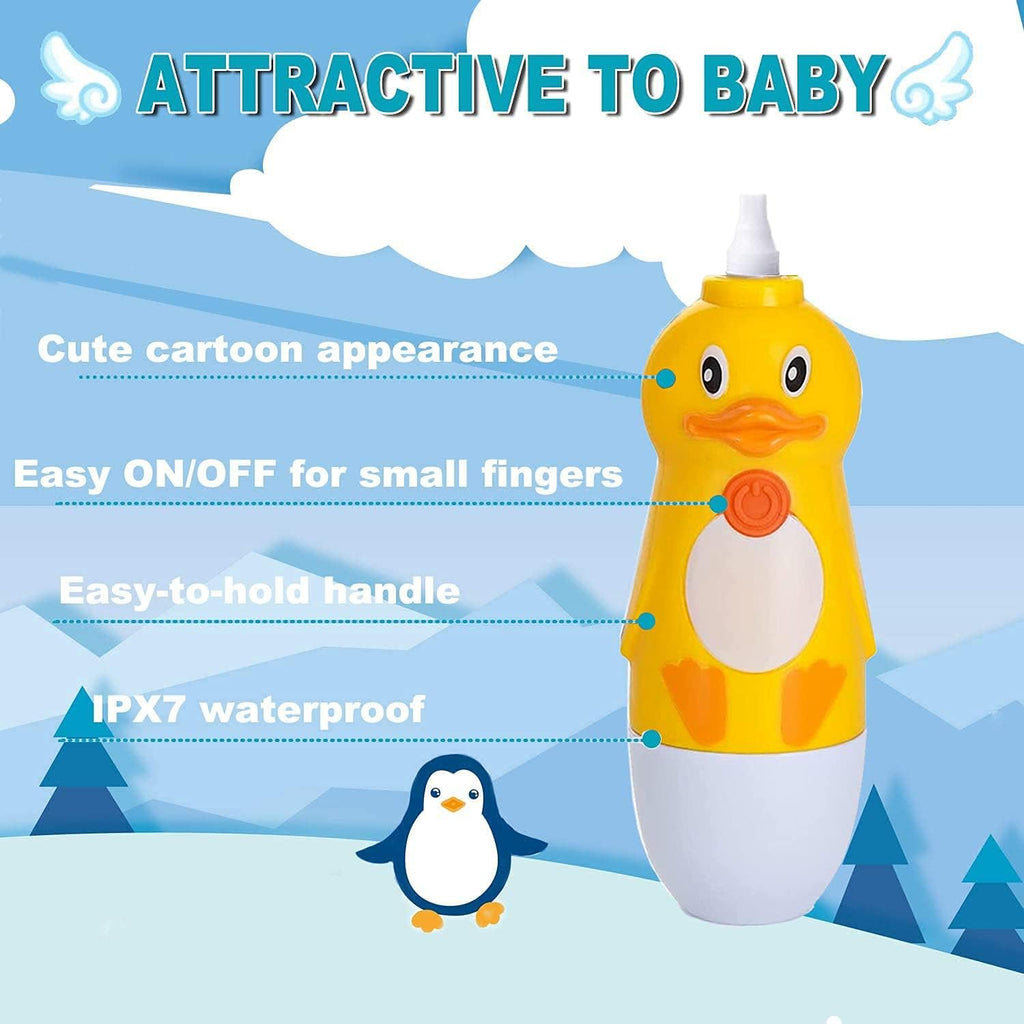 Kids U-Shaped Electric Toothbrush, Automatic Massage Toothbrush with U-Type, Cartoon Modeling Toothbrush with Three Types of Brush Heads,Battery Operated,Small for 2-6 Years,Yellow,1 Pack