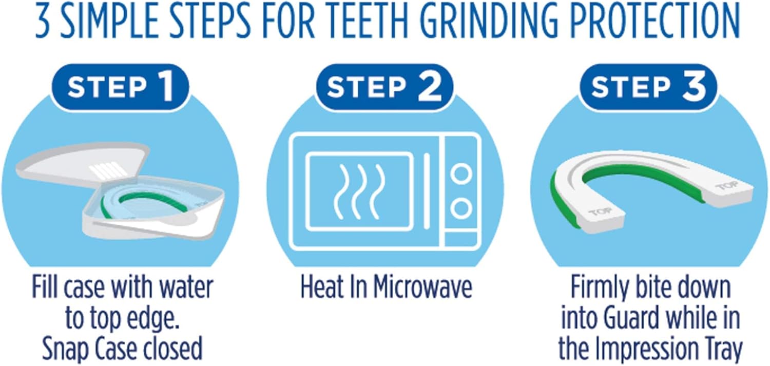 Oral-B Mouth Guard for Grinding Teeth at Night - Nighttime Dental Guard for Sleeping – Moldable Night Guard with Scope Mint Flavor – Less Than 3-Minutes for Custom Teeth Protection - 2 Pack