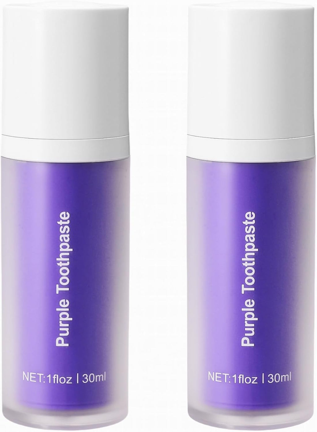 Purple Toothpaste for Teeth Whitening, Teeth Whitening Toothpaste, Tooth Stain Removal, Tooth Stain Removal Colour Corrector - 1 Fl Oz (Pack of 2)
