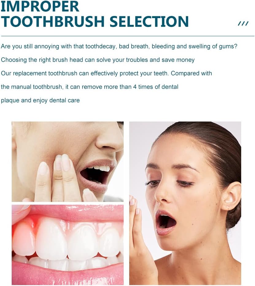 Replacement Toothbrush Heads Compatible with Philips Sonicare Electric Toothbrush, 8 Pack