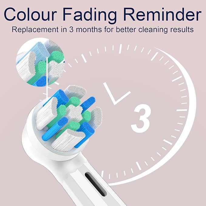 iO Replacement Heads Compatible with Oral B iO 2/3/4/5/6/7/8/9/10/Deep Clean Series Electric Toothbrush, Brush Heads Compatible with Oral B iO with Medium-Hard bristles Care Your Teeth (6 Black/White)