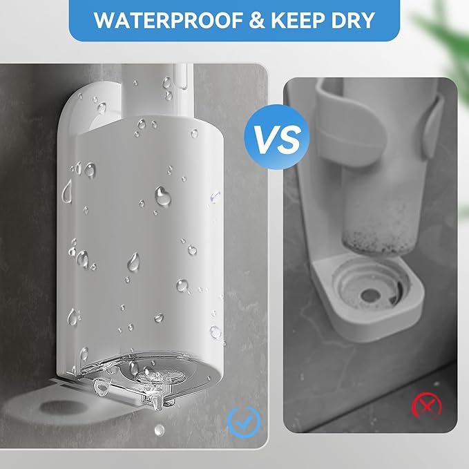 MOPMS Electric Toothbrush Holders, Wall Mounted Tooth Brushing Holder for Bathroom, Self Adhesive Electric Toothbrush Organizer Space Saver