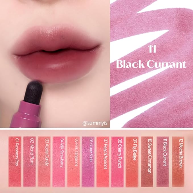 ETUDE Dear Darling Marker Tint #11 Black Currant | Hydrating & Long Lasting Lip Stain | High Pigmented Lip Maker with Easy Drawing Tip | Korean Daily Lip Tint, Korean Makeup, Kbeauty