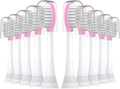 Kids Replacement Toothbrush Heads 10 Pack for Philips Sonicare Electric Toothbrush Soft Brush Head for Child 7+ for Boy Girl,Pink