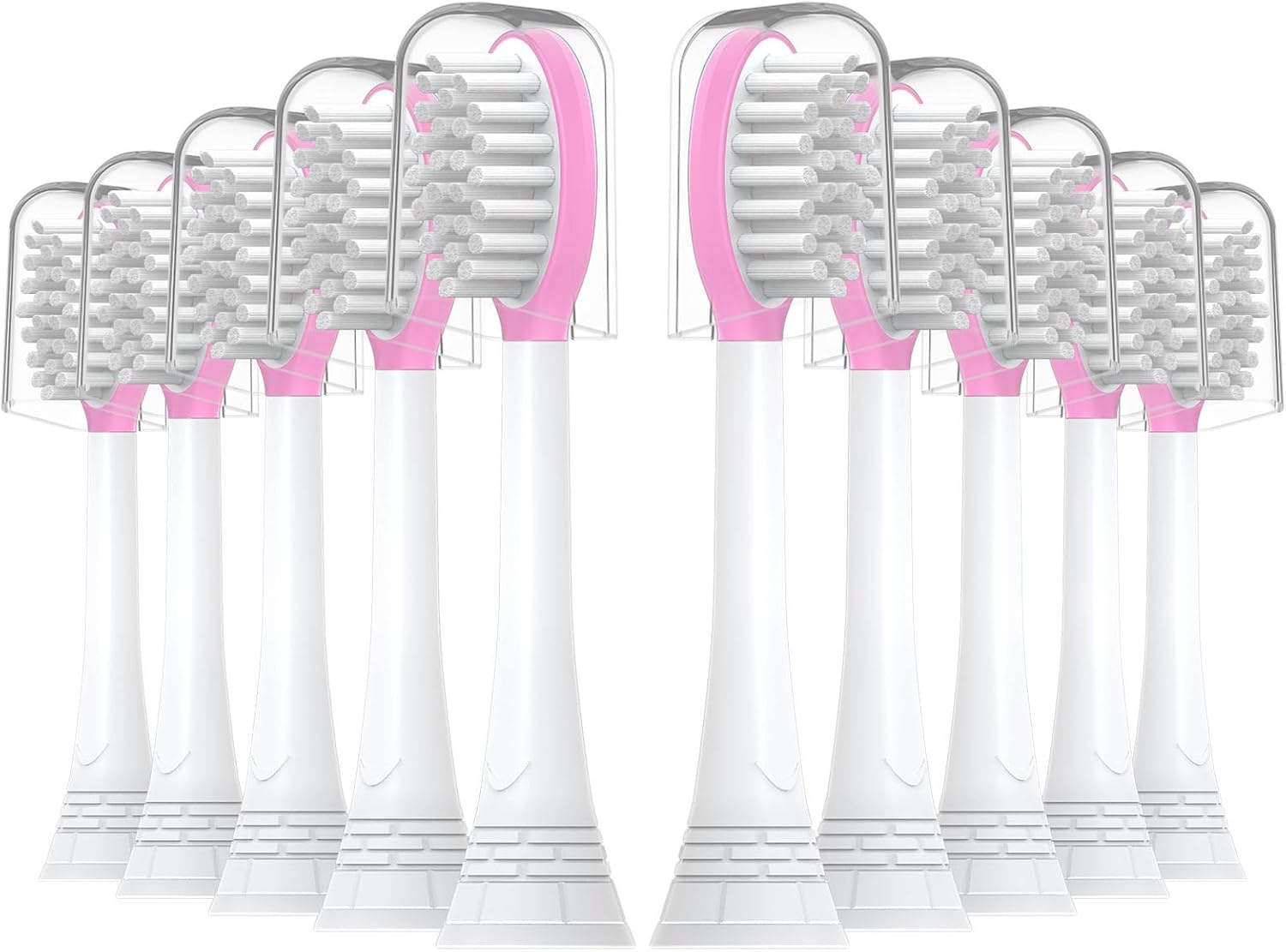 Kids Replacement Toothbrush Heads 10 Pack for Philips Sonicare Electric Toothbrush Soft Brush Head for Child 7+ for Boy Girl,Pink