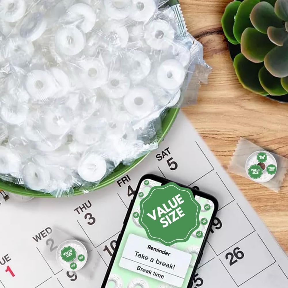 LifeSave Wint O Green Individually Wrapped Mints Hard Candy, 3.5 lbs Bag w/A Storage Bag