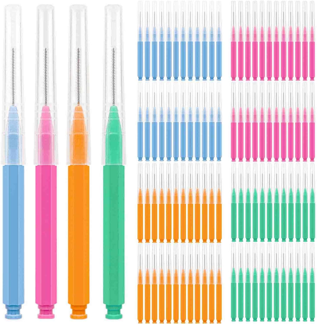 100pcs Interdental Brushes Dental Cleaning Tools Tooth Floss Picks Oral Hygiene Toothpicks