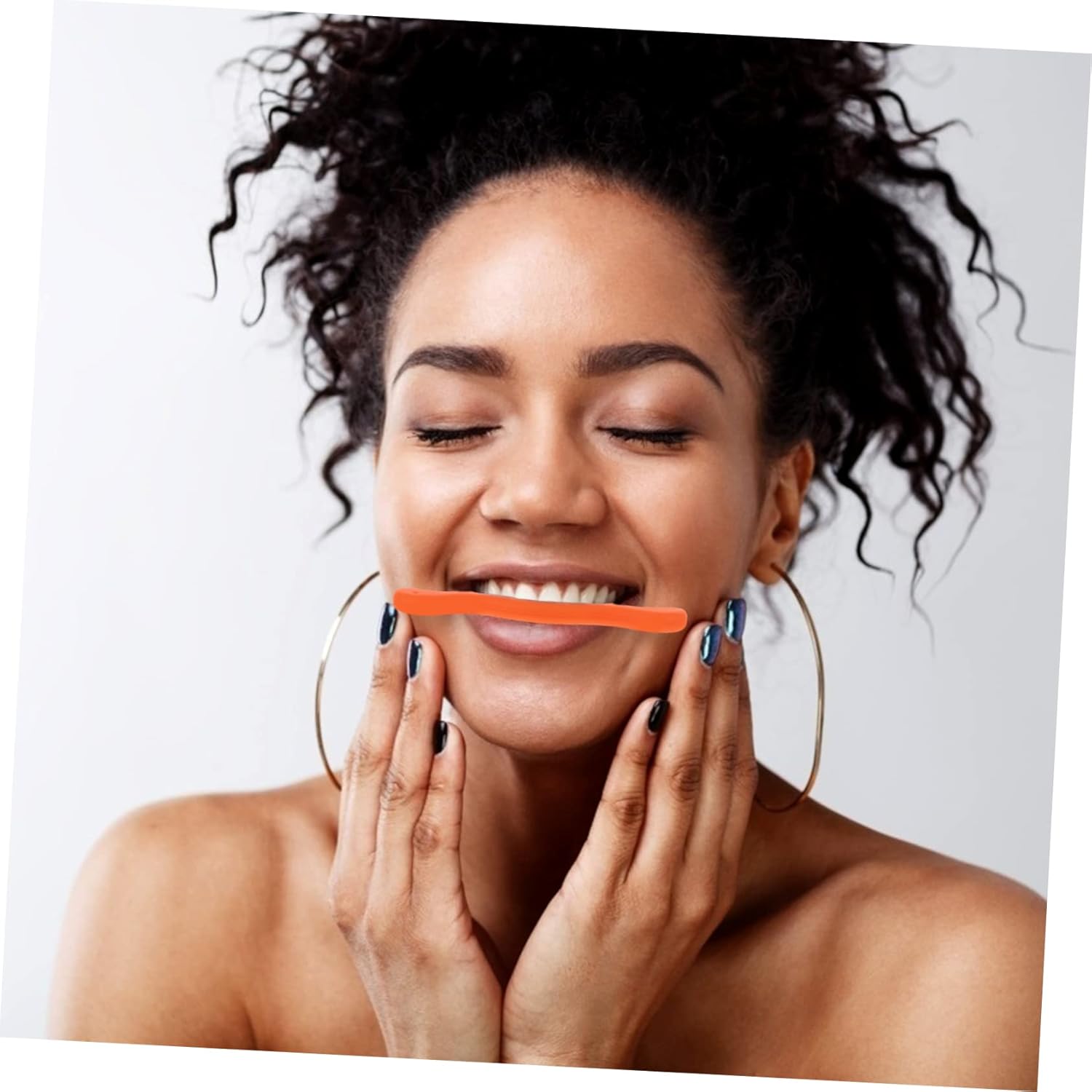 2pcs Smile Practice Tool Silicone for Oral Muscle Strengthening Lips Shaper and Mouth Exerciser and Compact Design for Speech and